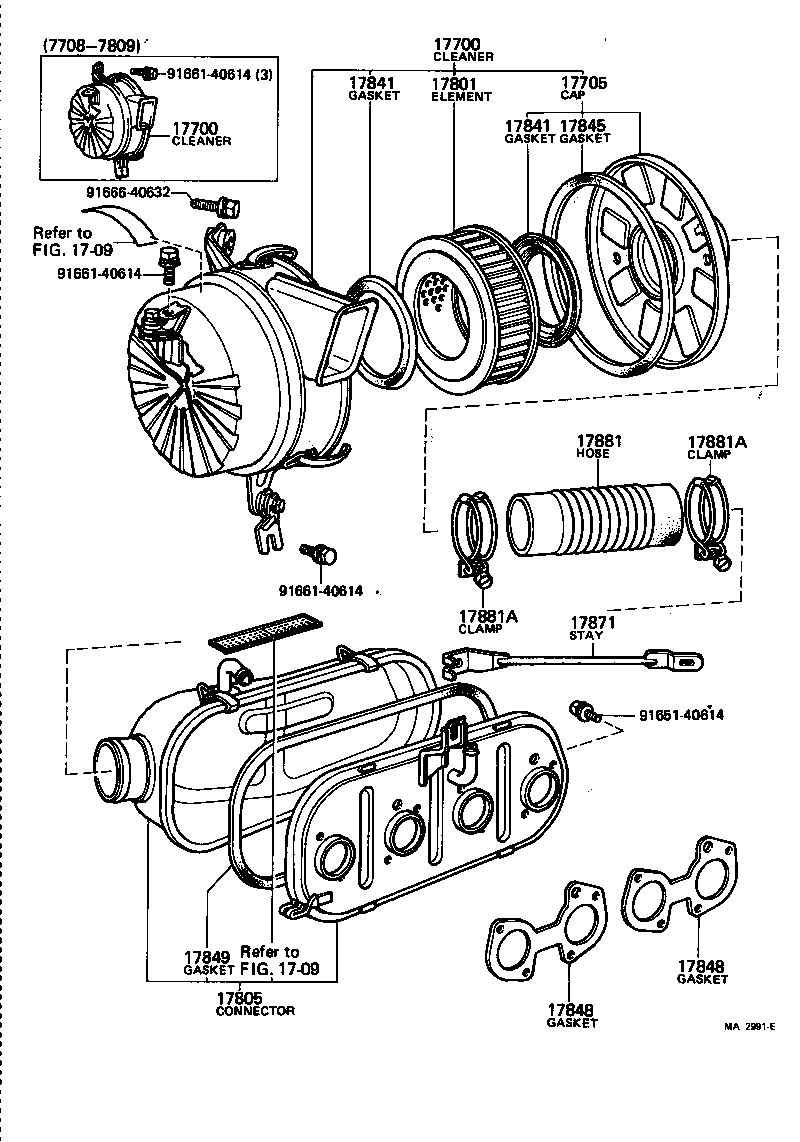17705-34190 CAP SUB-ASSY, AIR CLEANER product image