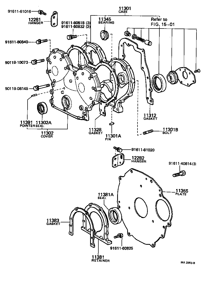 11338-38020 GASKET, TIMING CHAIN COVER, NO.2 product image
