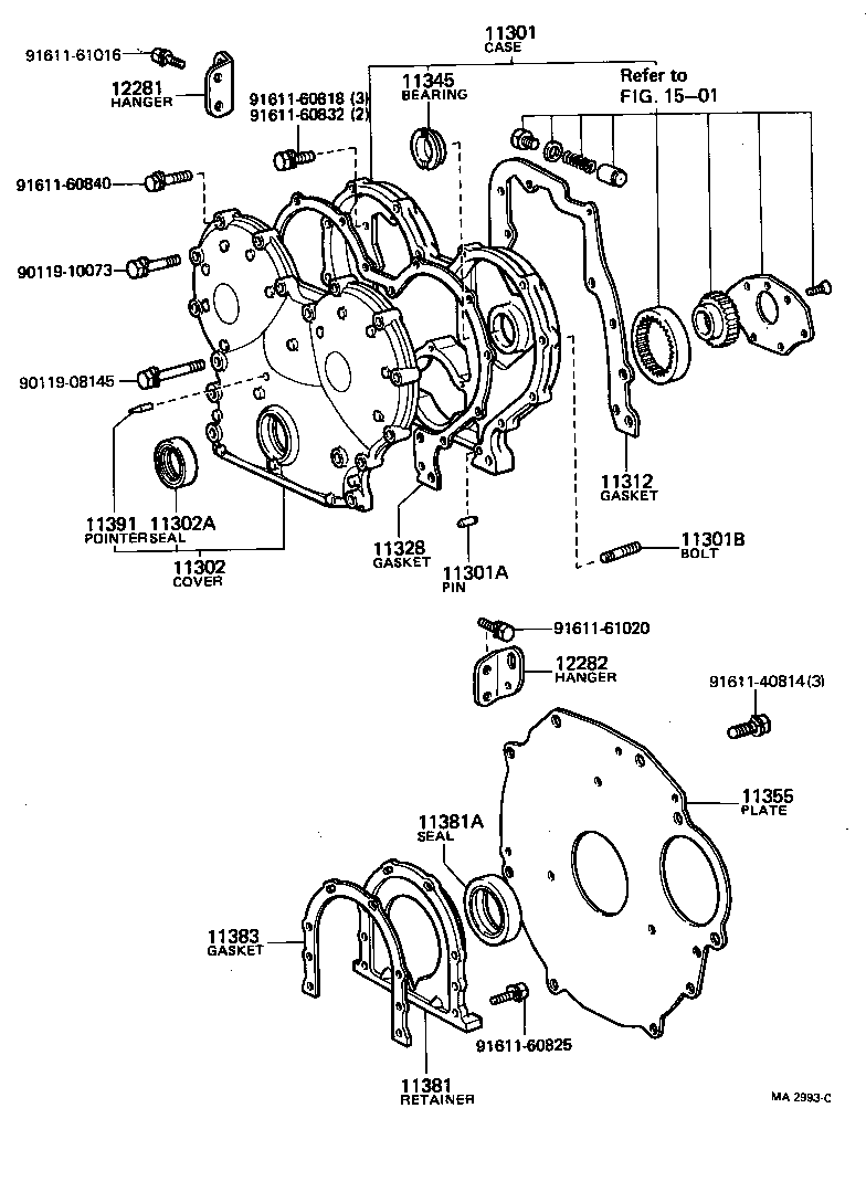 Toyota 11361-60060 COVER, FLYWHEEL HOUSING UNDER