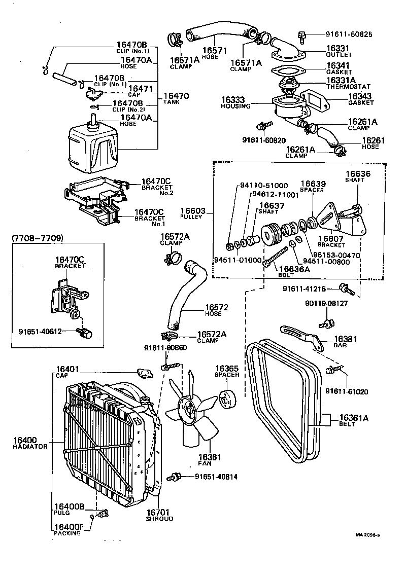 88688-36060 BAR, FAN BELT ADJUSTING product image