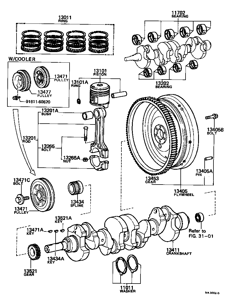 88358-36040 PULLEY, CRANKSHAFT, NO.2 product image