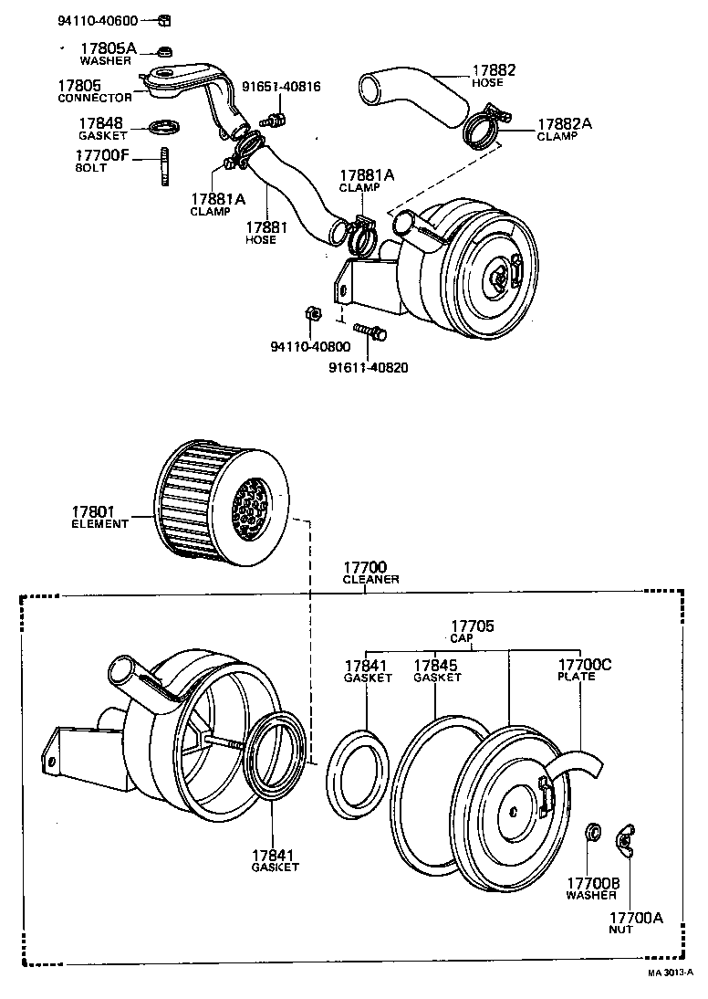 17700-48080 CLEANER ASSY, AIR product image