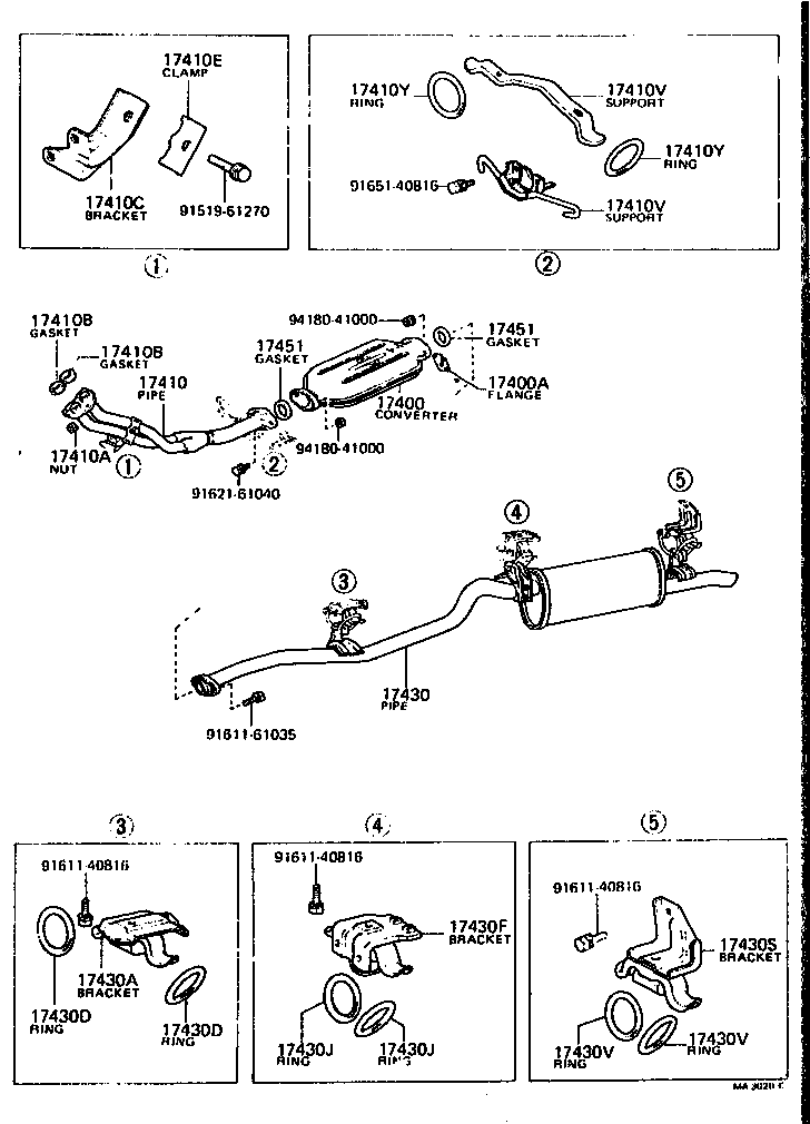 17430-26151 PIPE ASSY, EXHAUST, TAIL product image
