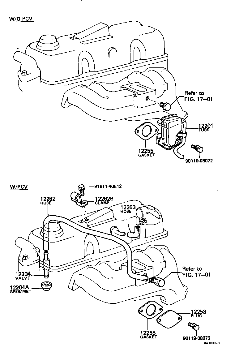 12201-44031 TUBE SUB-ASSY, VENTILATION product image
