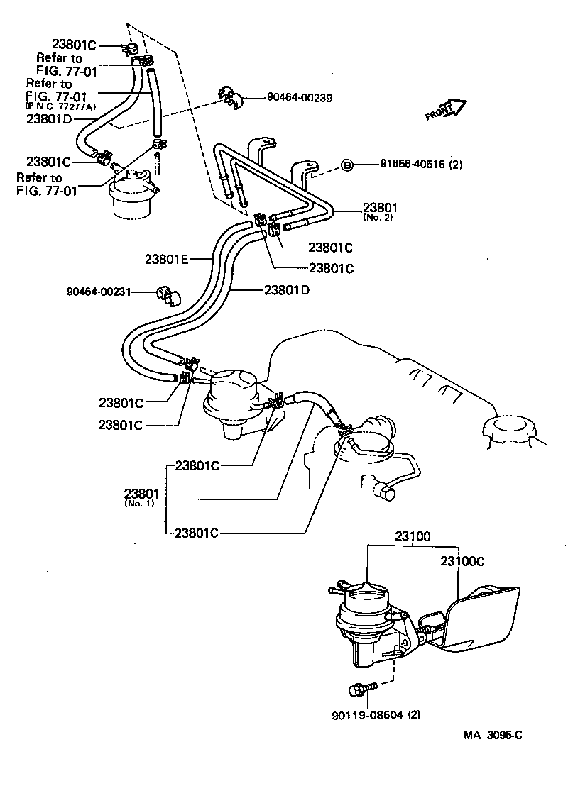 23271-15110 HOSE, FUEL PIPE, NO.1 product image