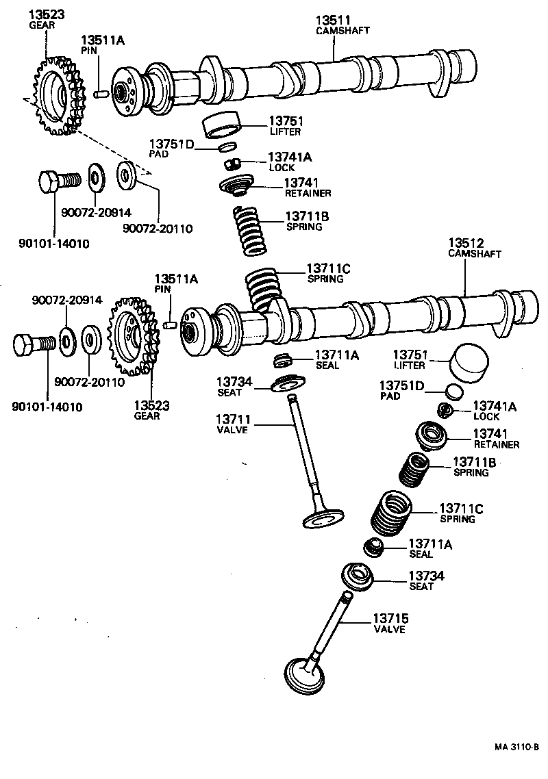13501-54010 CAMSHAFT product image
