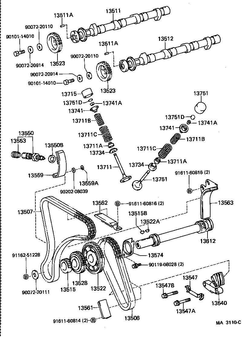 13501-88280 CAMSHAFT product image