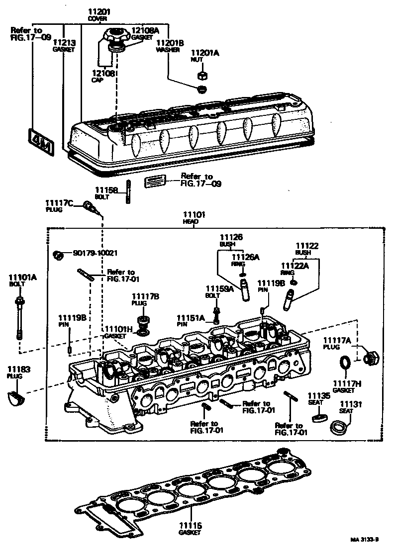 Toyota 11213-45020 GASKET, CYLINDER HEAD COVER
