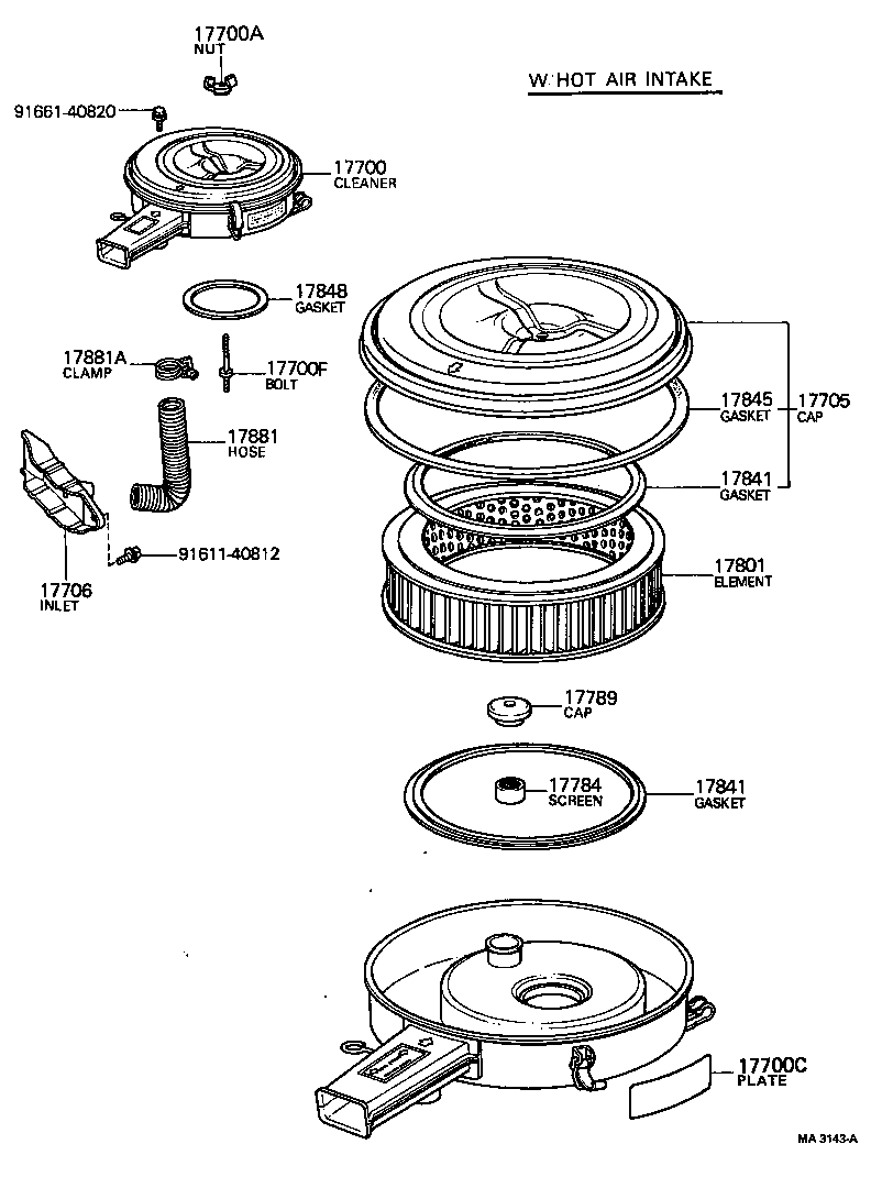 17700-31331 CLEANER ASSY, AIR product image