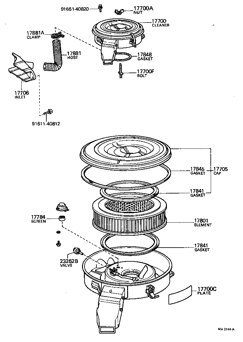 17700-31331 CLEANER ASSY, AIR product image