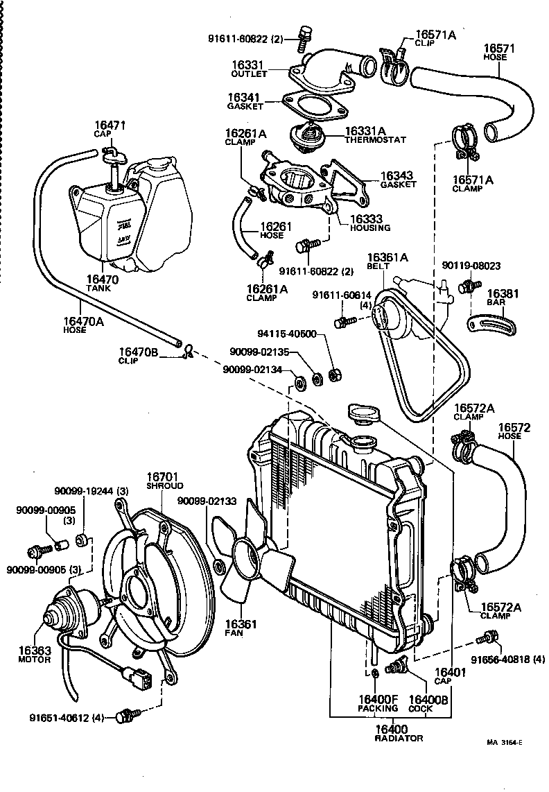 90447-12042 HOSE, WATER BY-PASS, NO.2 product image