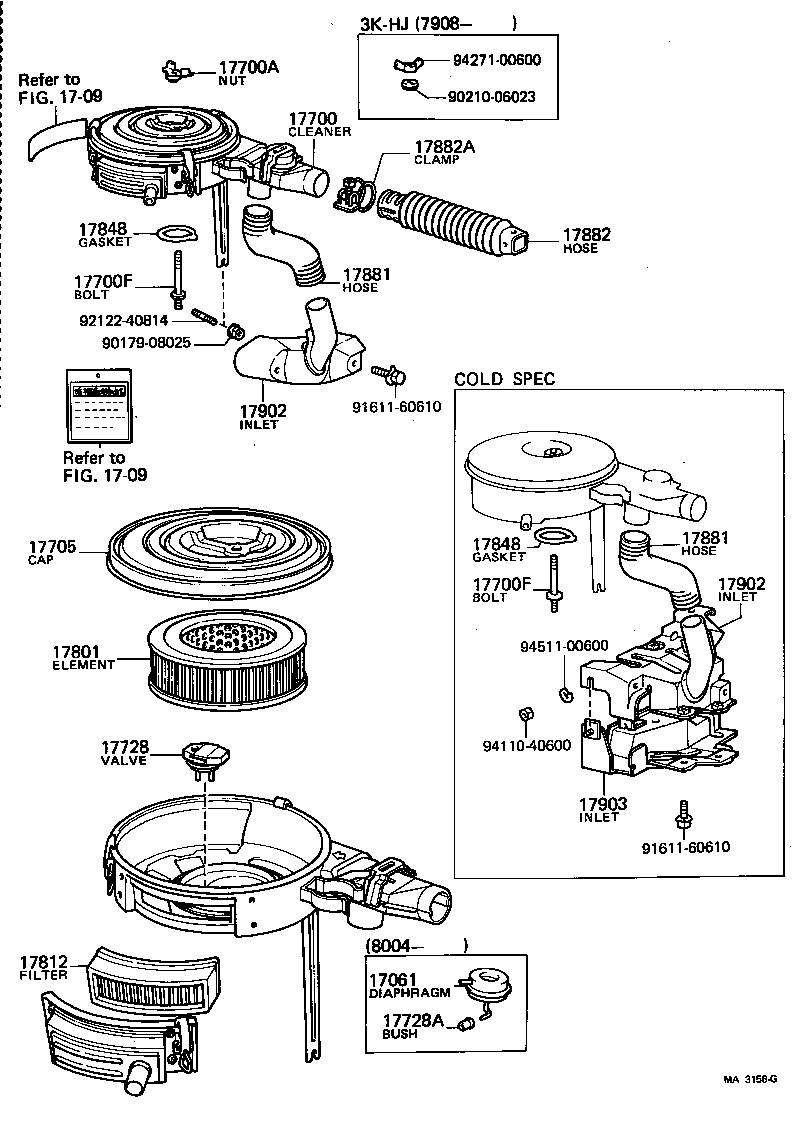 17700-24581 CLEANER ASSY, AIR product image