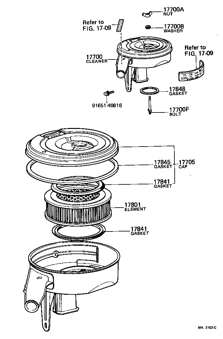 17700-24600 CLEANER ASSY, AIR product image