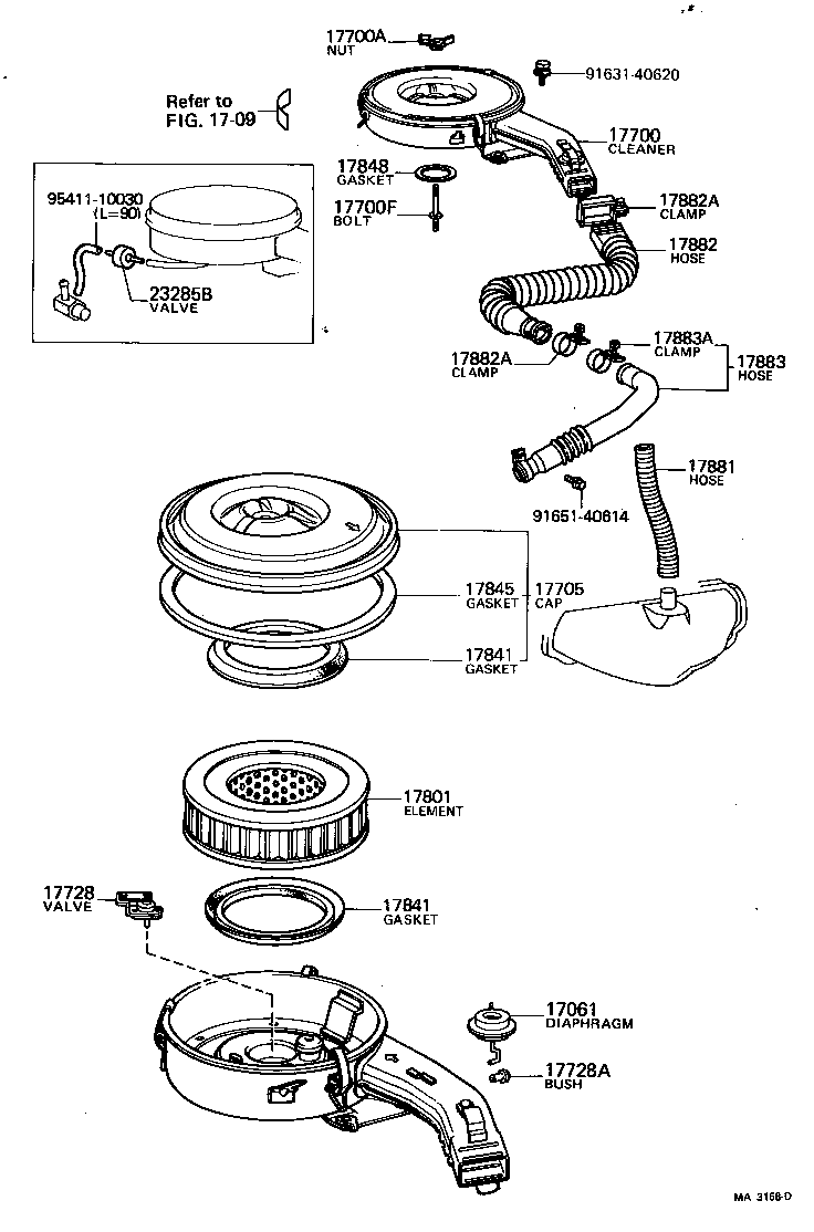 17700-26220 CLEANER ASSY, AIR product image