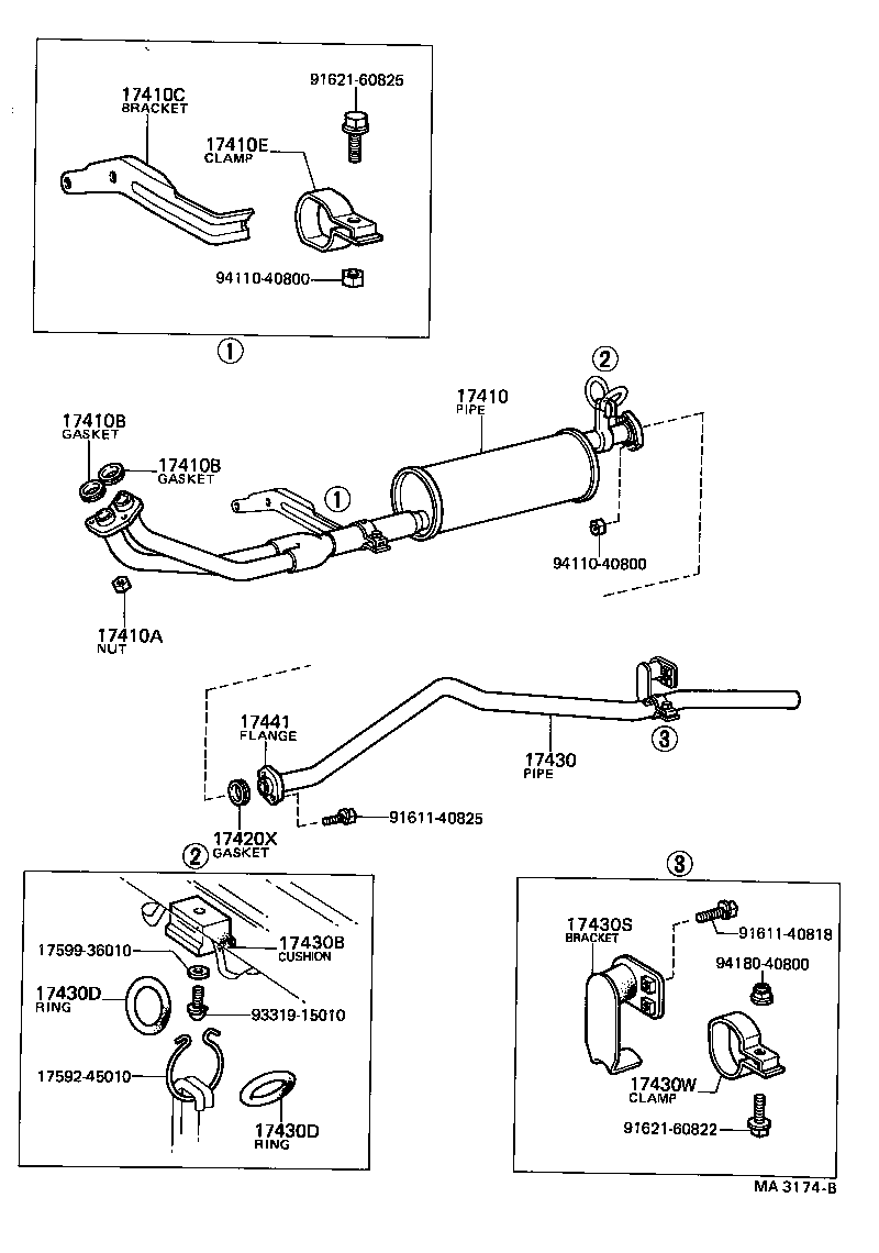 17430-27020 PIPE ASSY, EXHAUST, TAIL product image