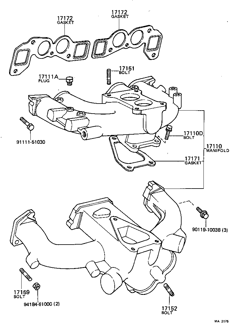 17110-13021 MANIFOLD ASSY product image