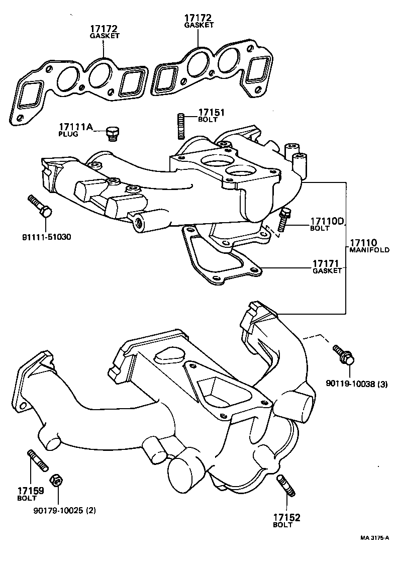 17167-26020 INSULATOR, EXHAUST MANIFOLD HEAT, NO.1 product image