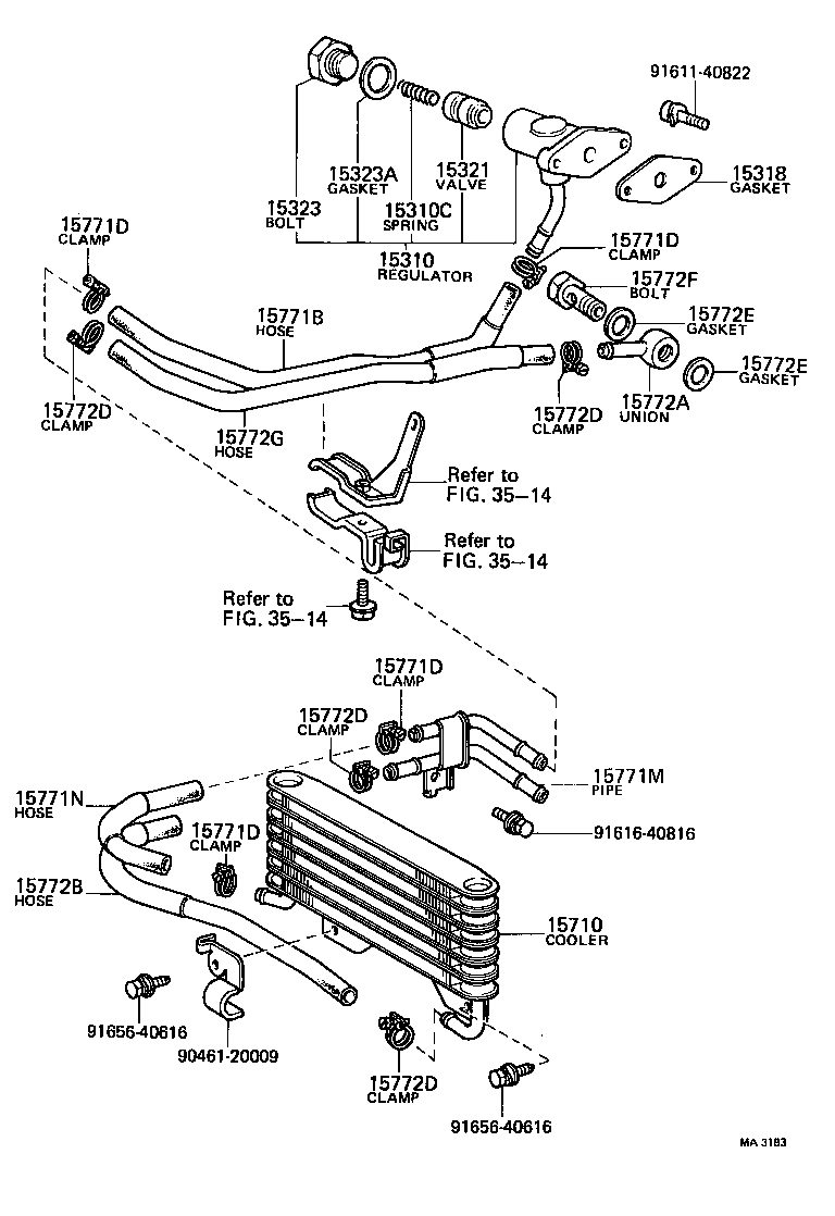 15710-41010 COOLER ASSY, OIL product image