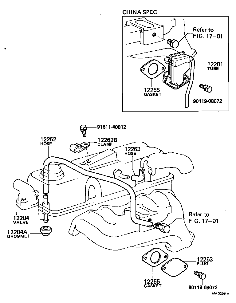 12251-56020 CLAMP, VENTILATION TUBE product image
