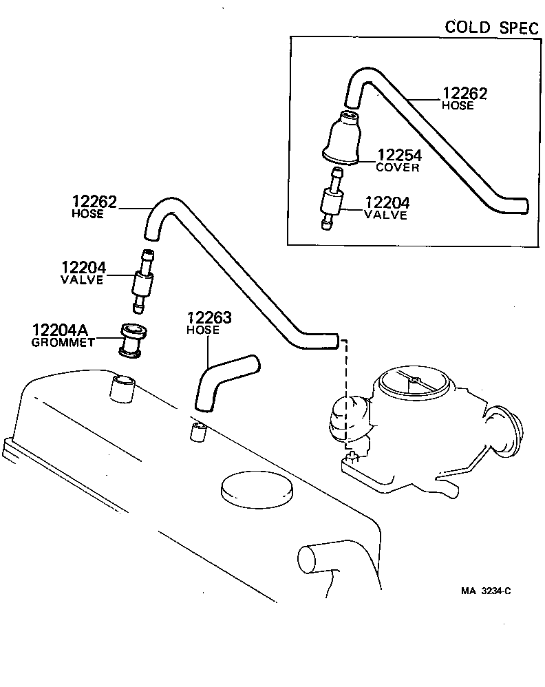 12261-13040 HOSE, VENTILATION, NO.2 product image
