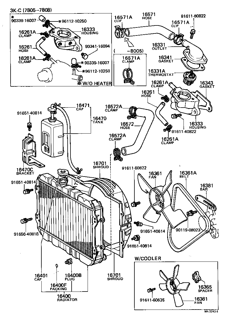 16333-24020 HOUSING, WATER OUTLET product image