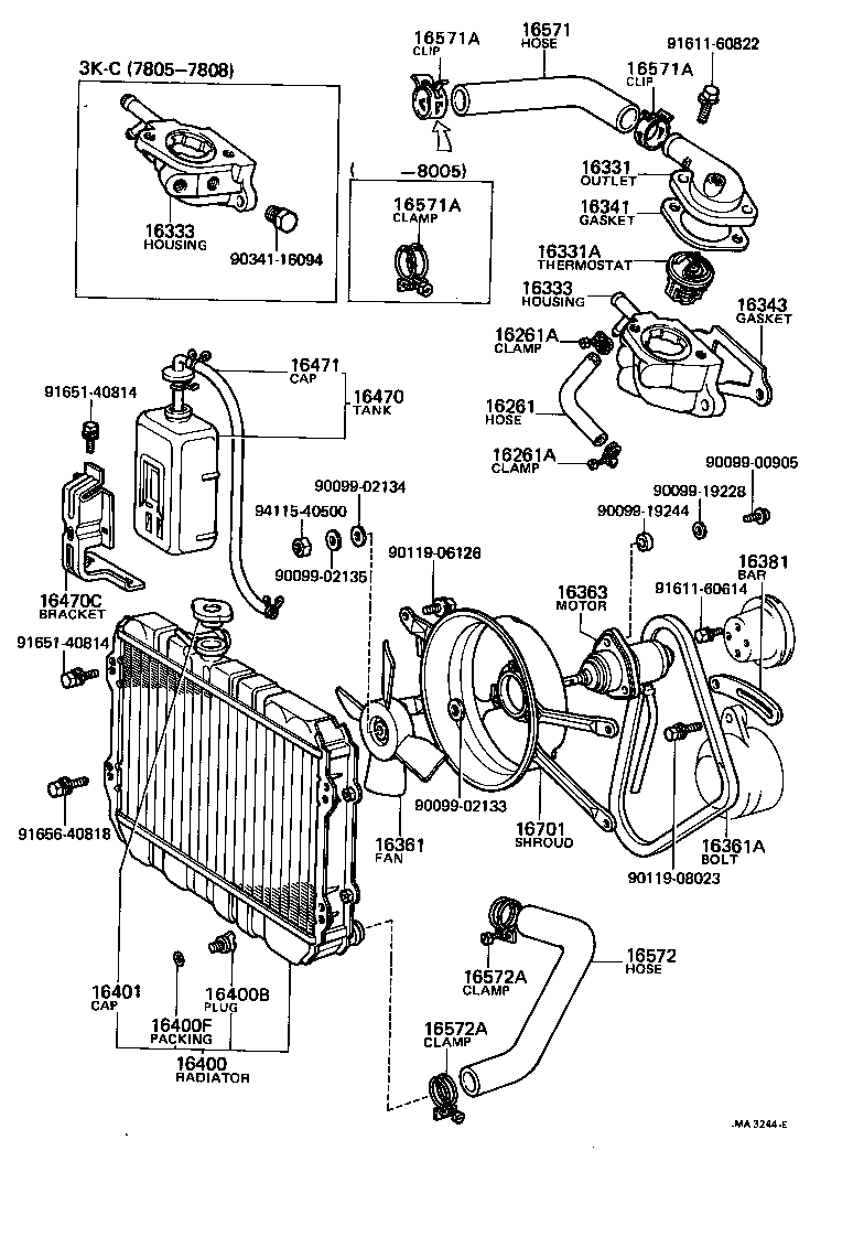 16333-24020 HOUSING, WATER OUTLET product image