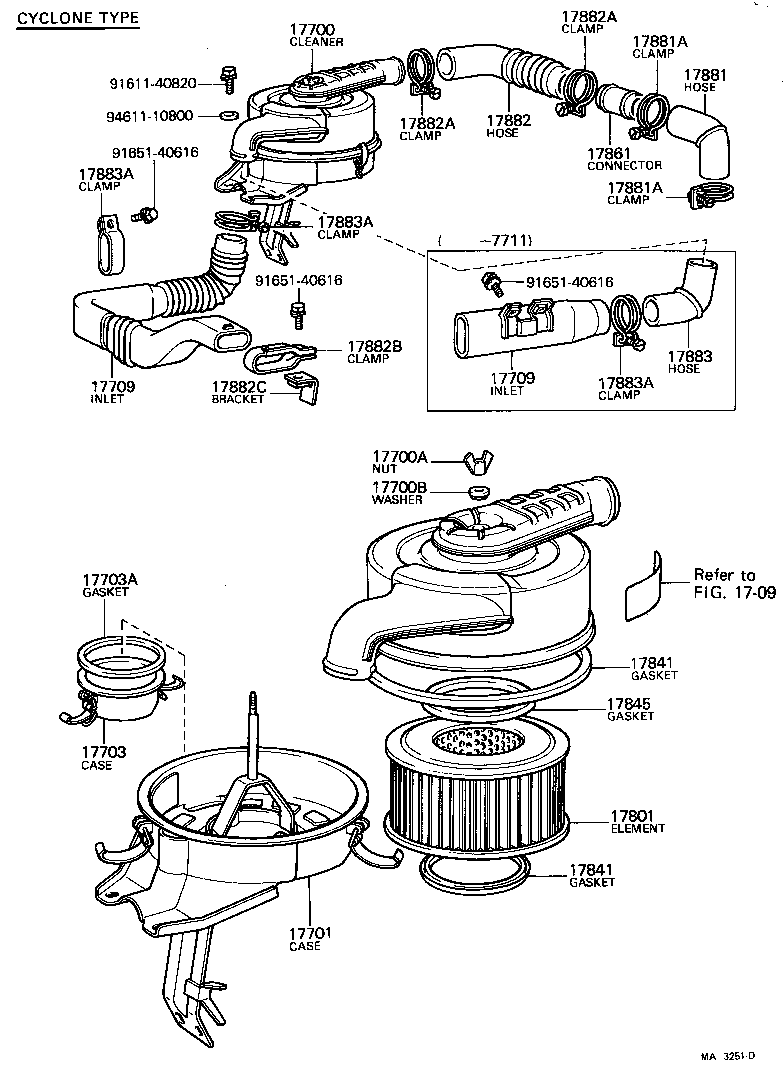 17705-47010 CAP SUB-ASSY, AIR CLEANER product image