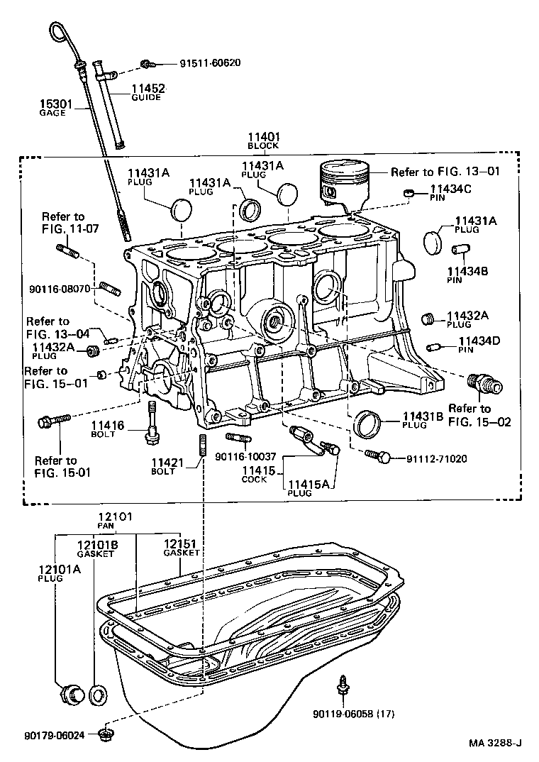 Toyota 96411-44000 PLUG, TIGHT, NO.2(FOR CYLINDER BLOCK)