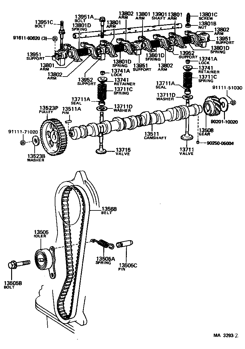 Toyota 13501-16010 CAMSHAFT