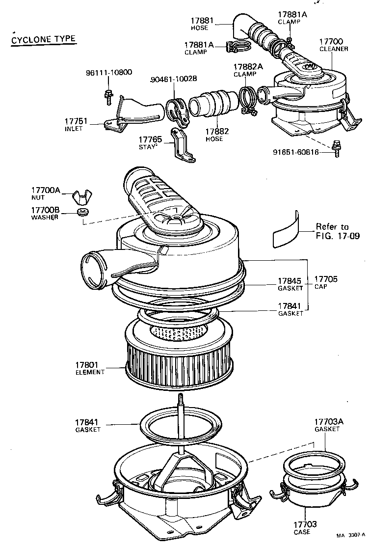 17705-47010 CAP SUB-ASSY, AIR CLEANER product image