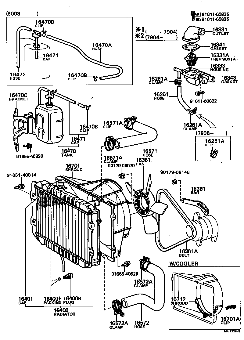 16571-28020 HOSE, RADIATOR, OUTLET product image