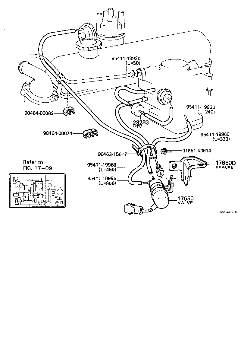90925-02001 VALVE, THERMOSTATIC VACUUM SWITCHING, NO.1 product image