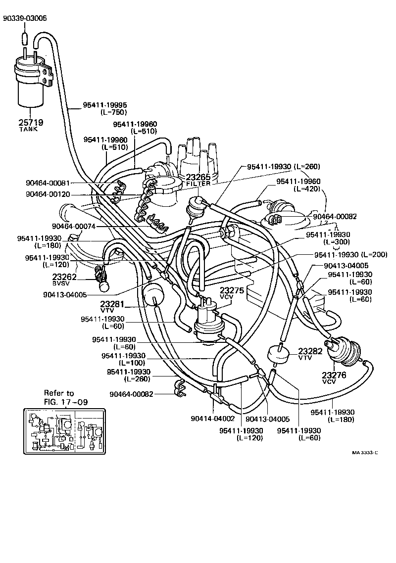 90925-02001 VALVE, THERMOSTATIC VACUUM SWITCHING, NO.1 product image