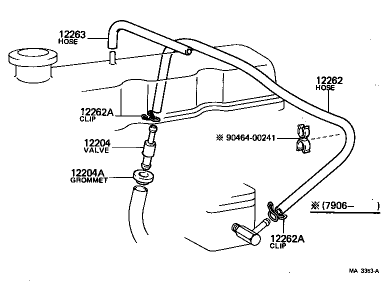 12251-48012 CLAMP, VENTILATION TUBE product image