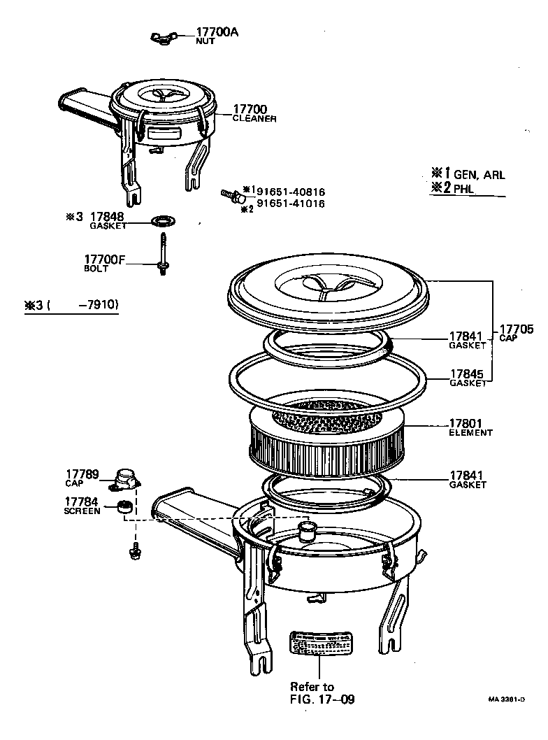 17700-54080 CLEANER ASSY, AIR product image