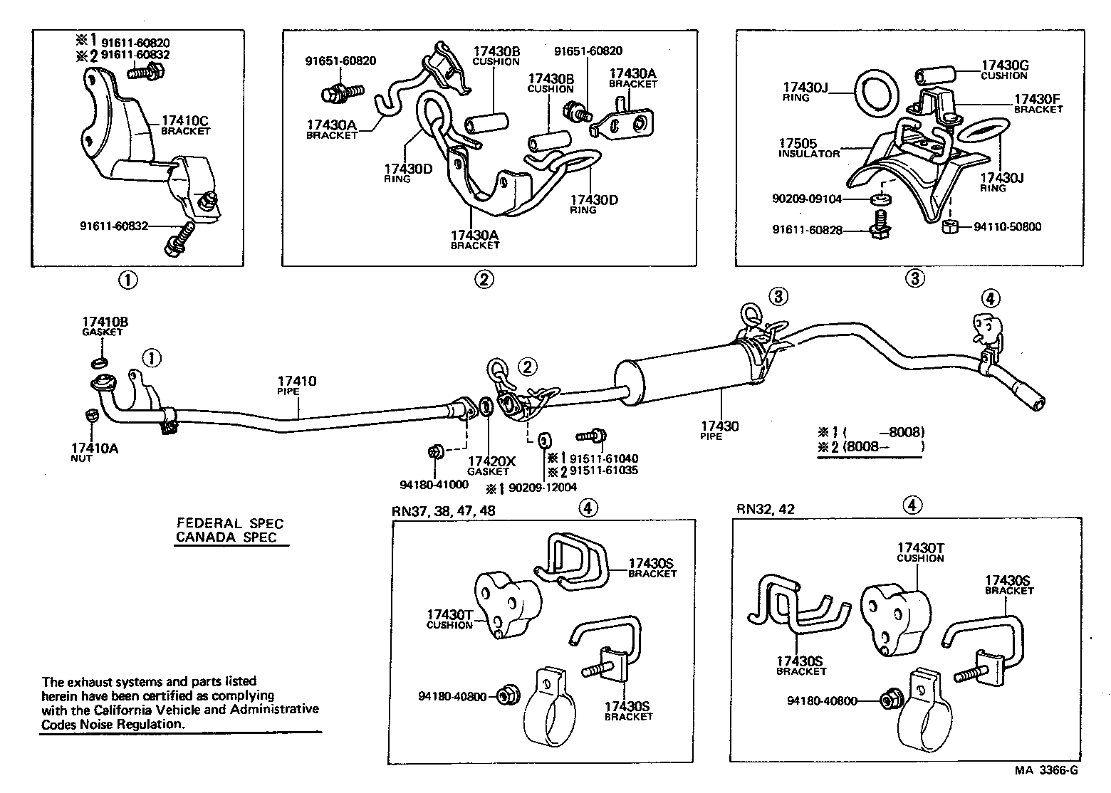 17430-38390 PIPE ASSY, EXHAUST, TAIL product image