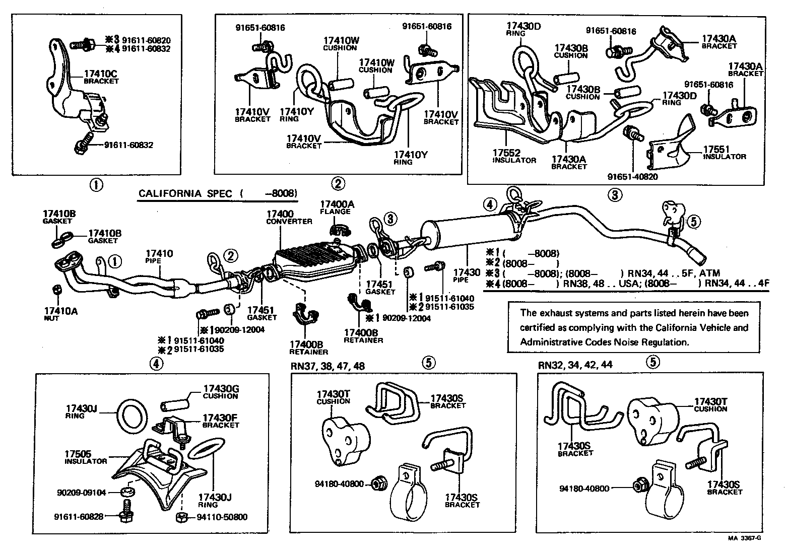 17430-38390 PIPE ASSY, EXHAUST, TAIL product image