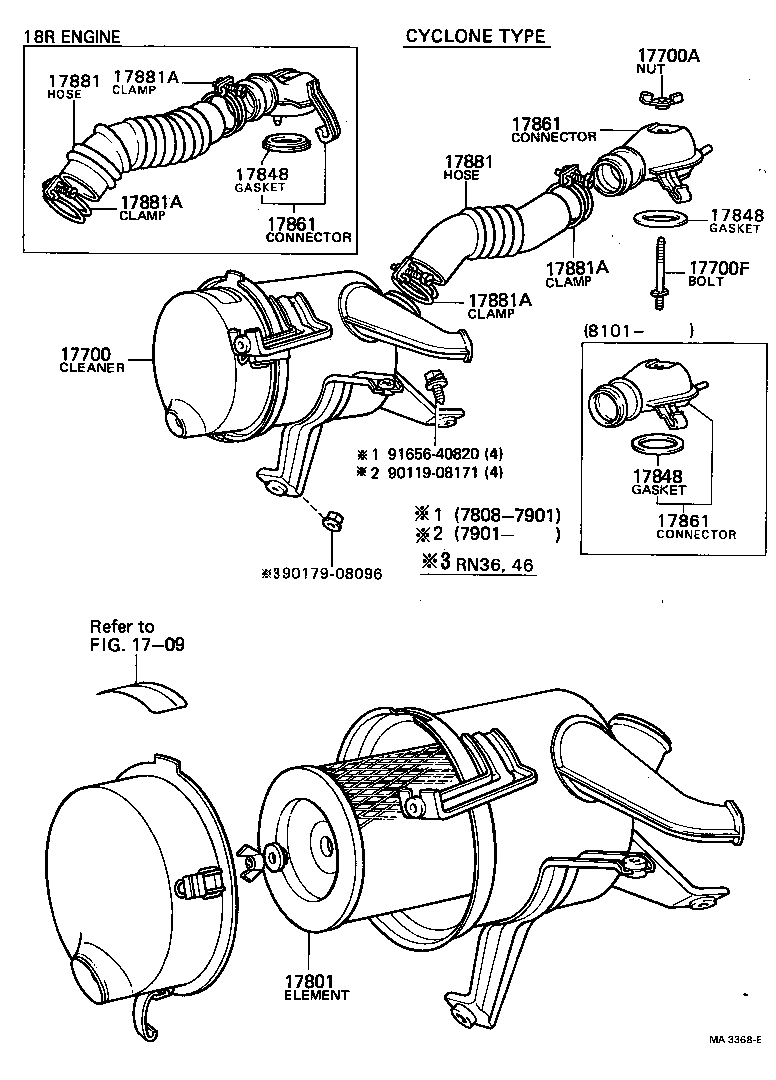 17700-54080 CLEANER ASSY, AIR product image