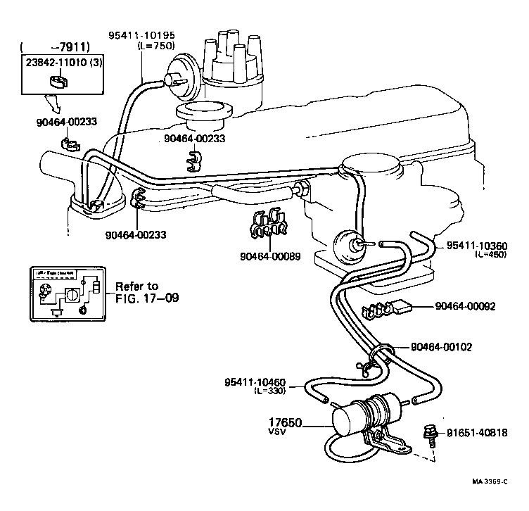 90925-05029 VALVE, BIMETAL VACUUM SWITCHING, NO.1 product image