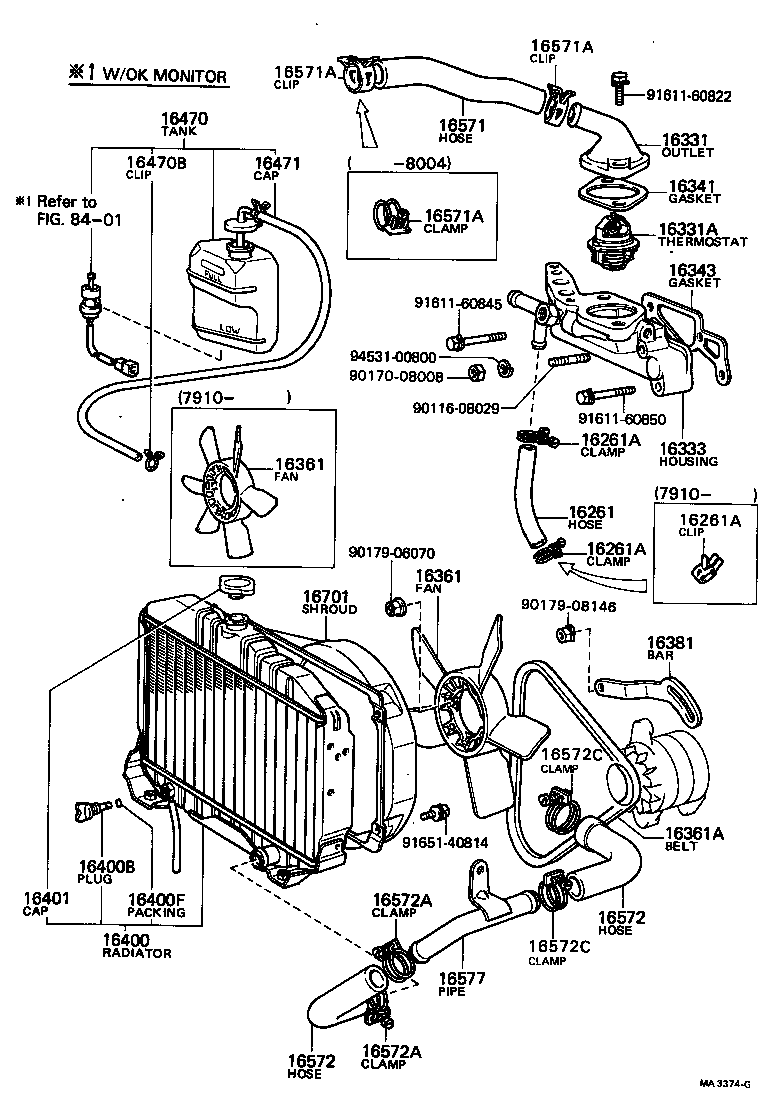 16571-31070 HOSE, RADIATOR, OUTLET product image