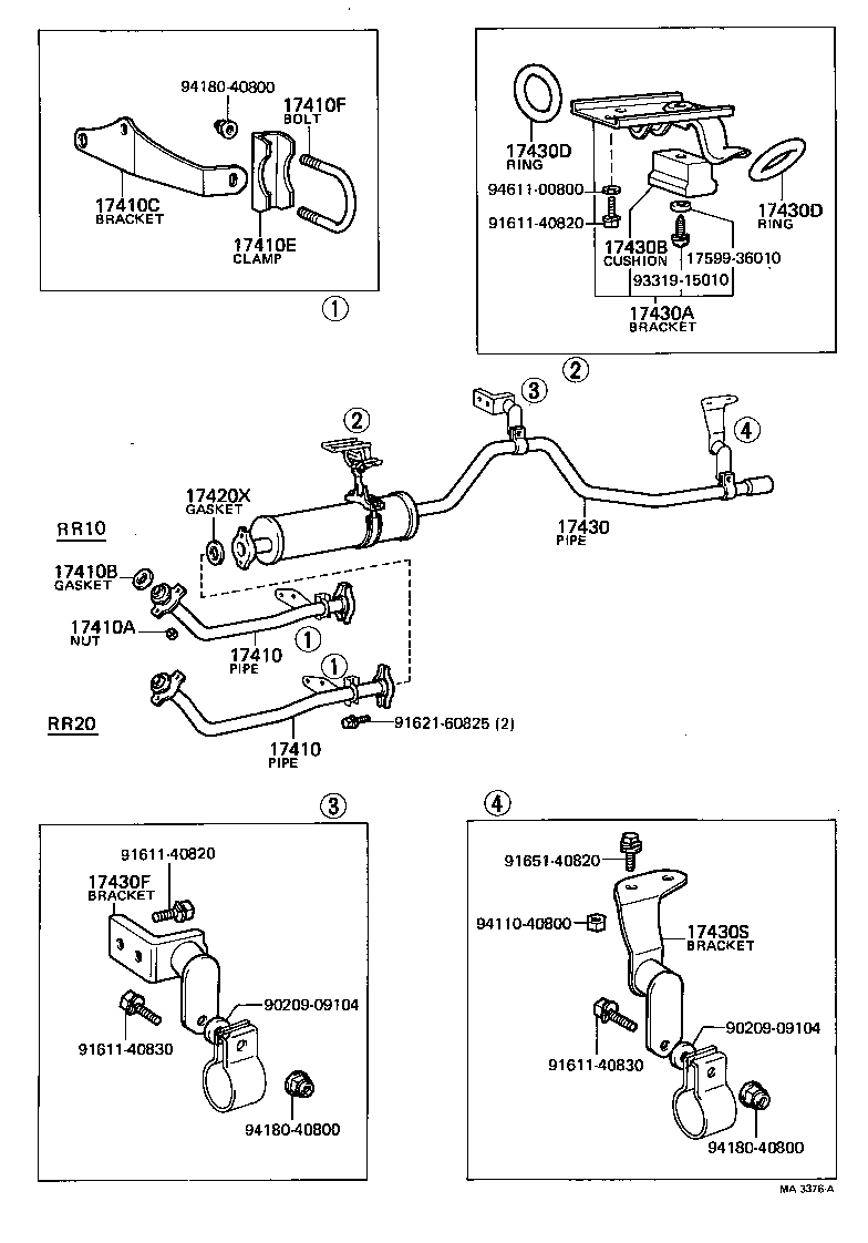 17430-27020 PIPE ASSY, EXHAUST, TAIL product image
