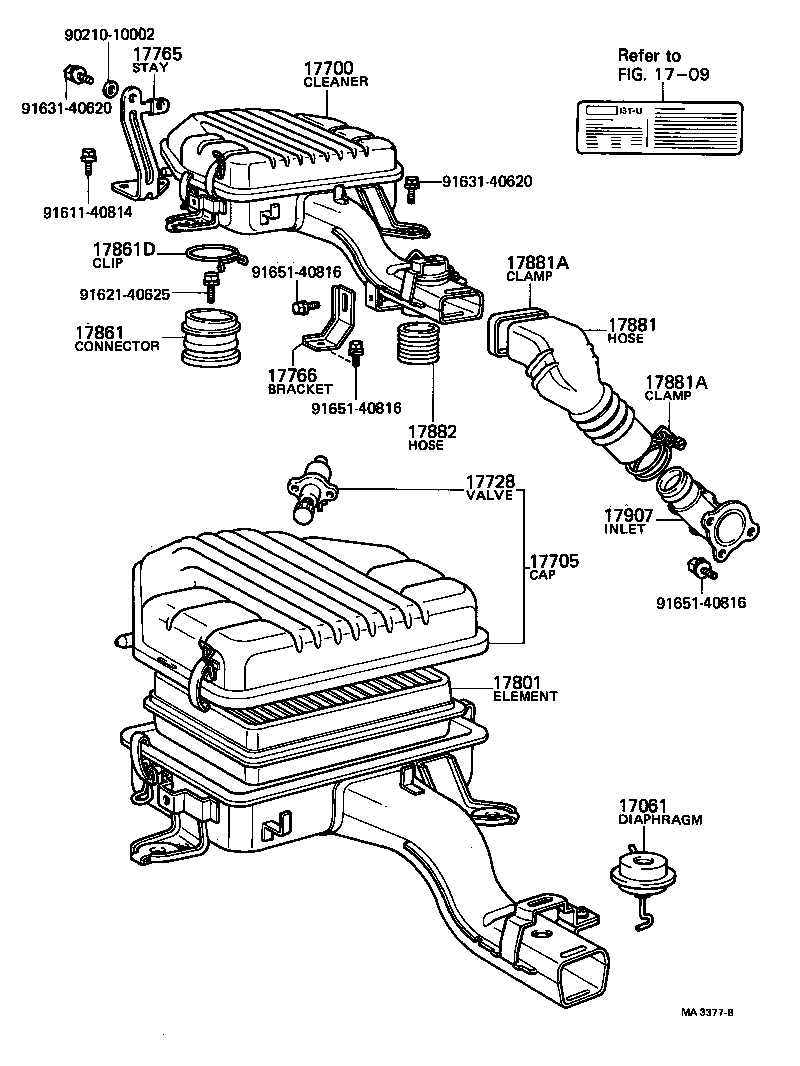 17700-13041 CLEANER ASSY, AIR product image