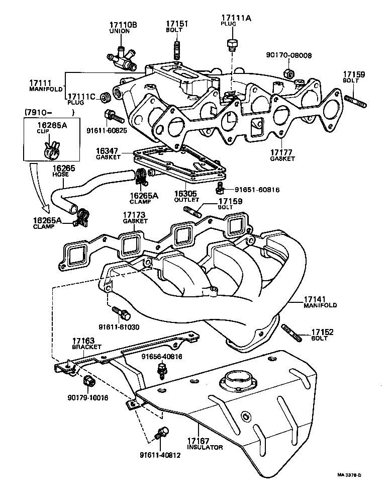 17167-26020 INSULATOR, EXHAUST MANIFOLD HEAT, NO.1 product image