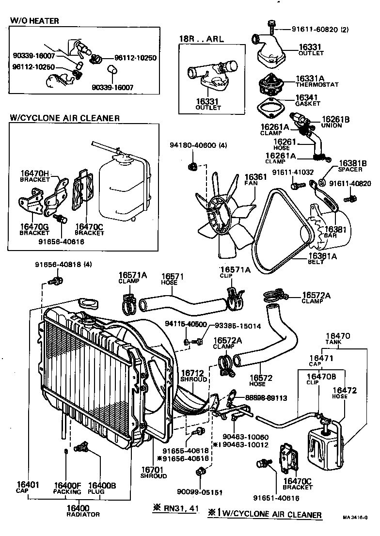 16571-31024 HOSE, RADIATOR, OUTLET product image