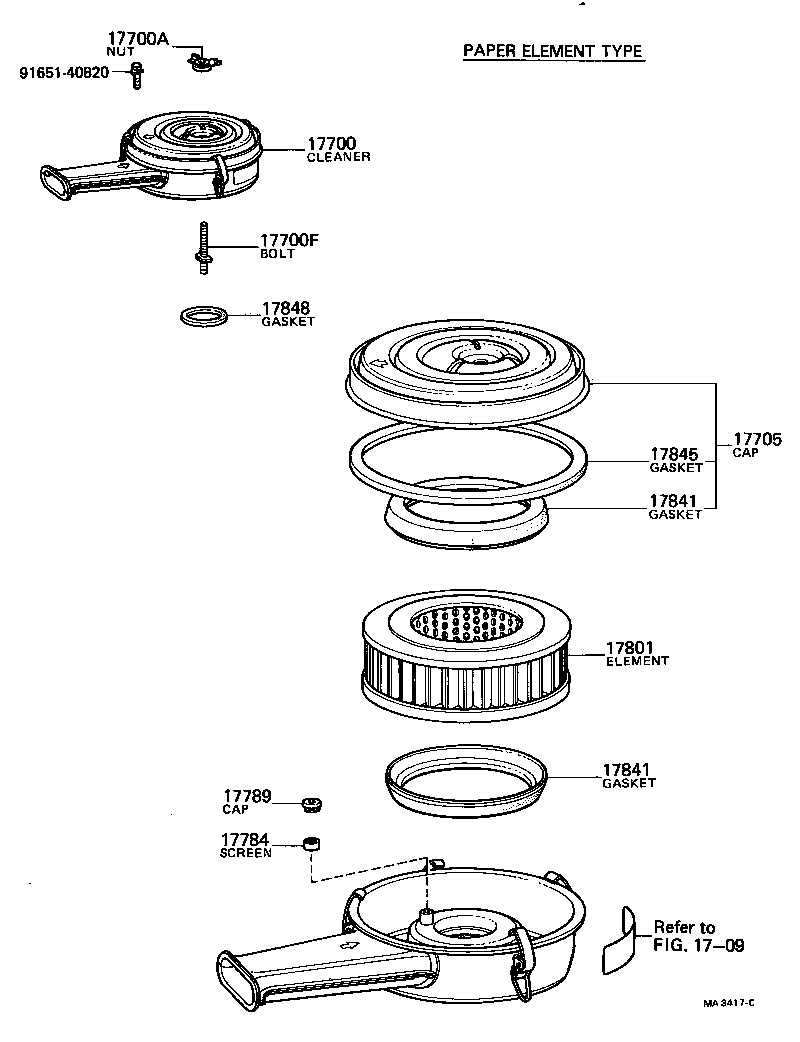 17700-54080 CLEANER ASSY, AIR product image