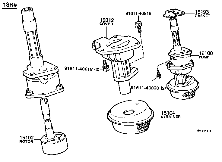 15104-54030 STRAINER SUB-ASSY, OIL product image