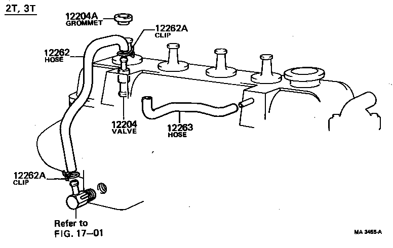 12261-31020 HOSE, VENTILATION, NO.3 product image