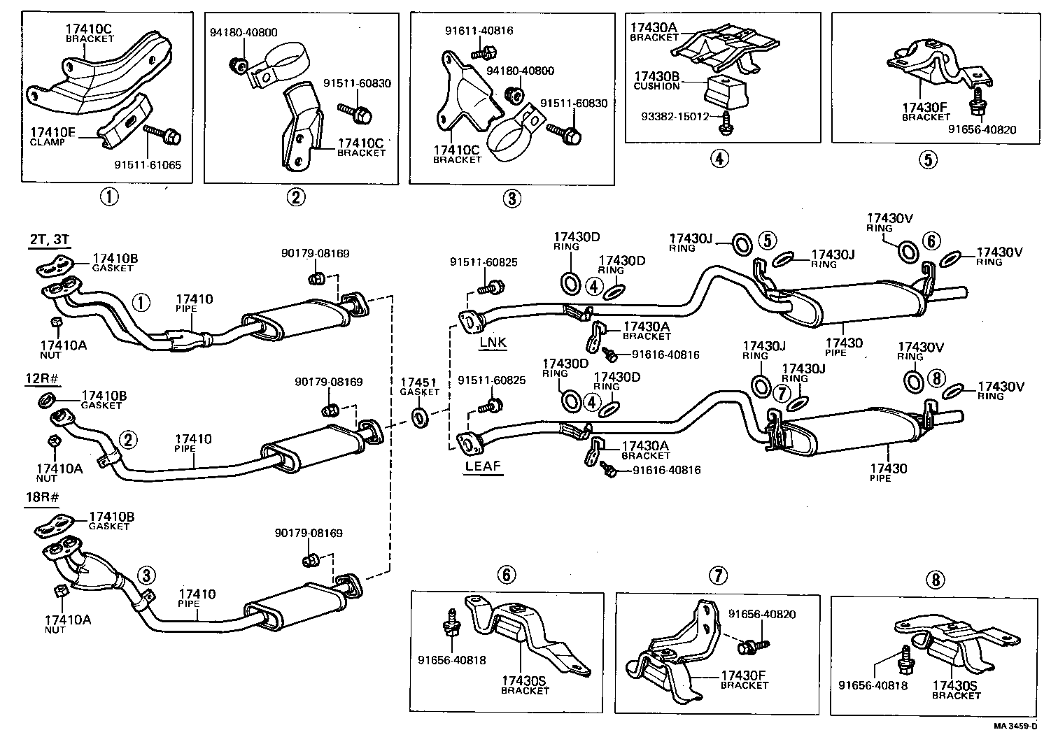 17430-28120 PIPE ASSY, EXHAUST, TAIL product image