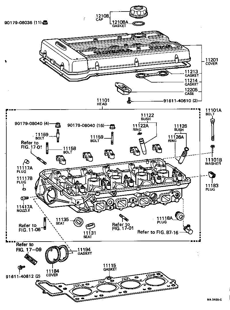 11101-49275 HEAD SUB-ASSY, CYLINDER product image