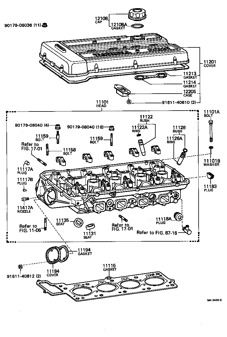 11101-41080 HEAD SUB-ASSY, CYLINDER product image